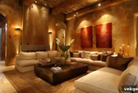 Venetian Plaster & Inspired Lighting: Living Room Transformation