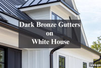 Elevating White Homes with Dark Bronze Gutters