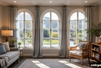 Three-Window Curtain Hanging Made Easy