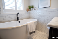 17 Stylish Design Inspirations for Modern Half-Tiled Bathrooms