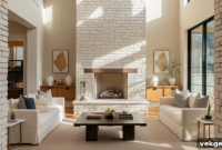 Vertical Stacked Stone Fireplace Designs