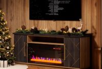 Green Heat Fireplace TV Stand
