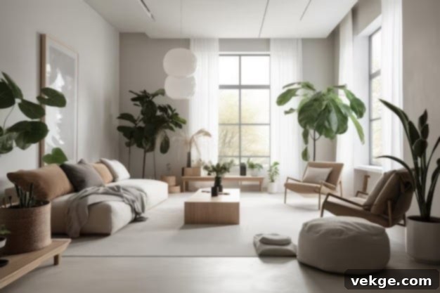 Addition of Flowers and Plants for a Minimalist Look