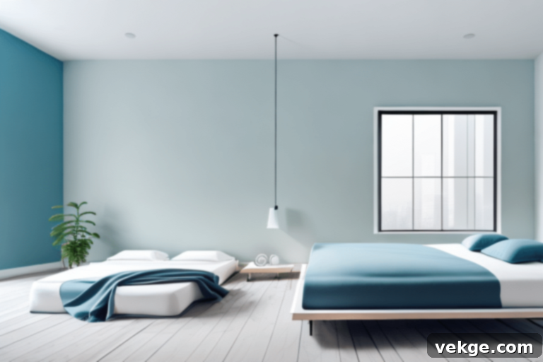 Light blue bedroom decor