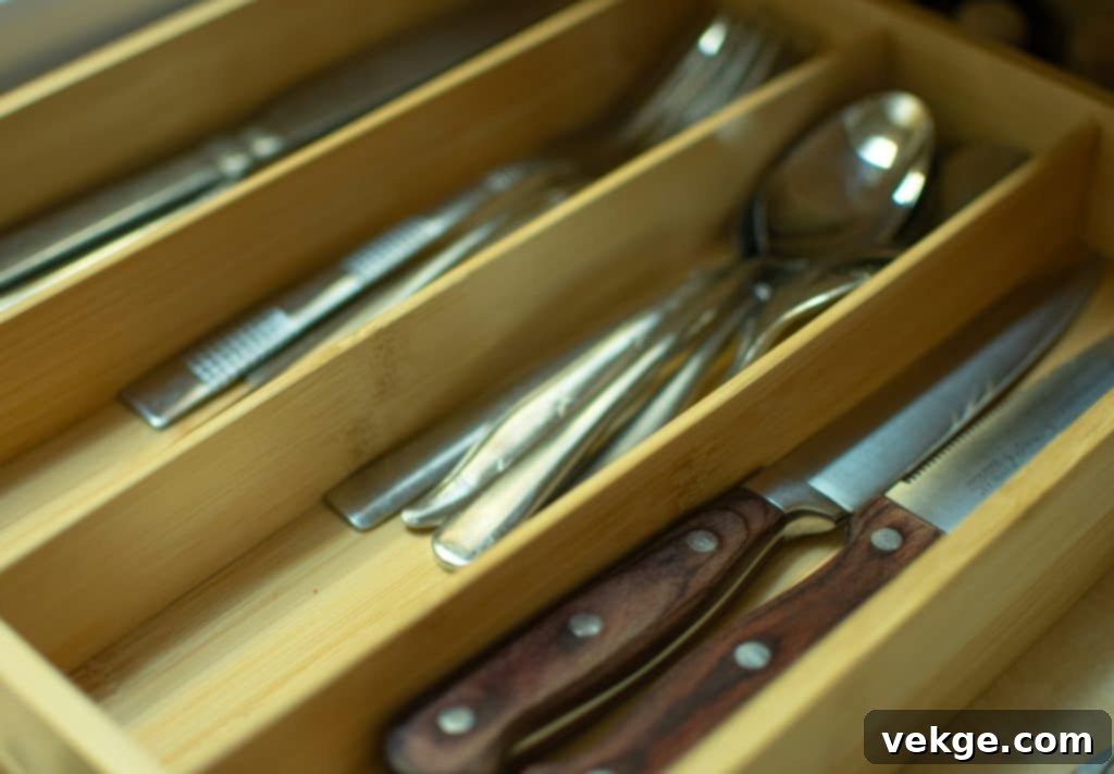 Childproof kitchen drawer with a lock