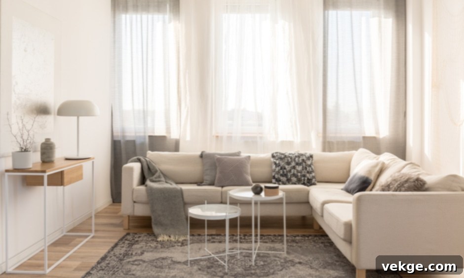 Natural fabrics like cotton and wool in Scandinavian decor