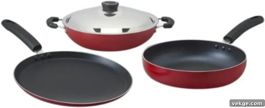 Elegant 4mm thickness-ISI 3Pc Set Non-Stick Coated Cookware Set Price in India - Buy Elegant 4mm thickness-ISI 3Pc Set Non-Stick Coated Cookware Set online at Flipkart.com