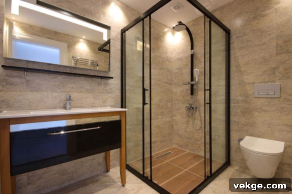 Framed shower door with metal frame