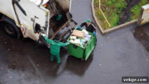 Pile of household rubbish on a lawn waiting for proper disposal