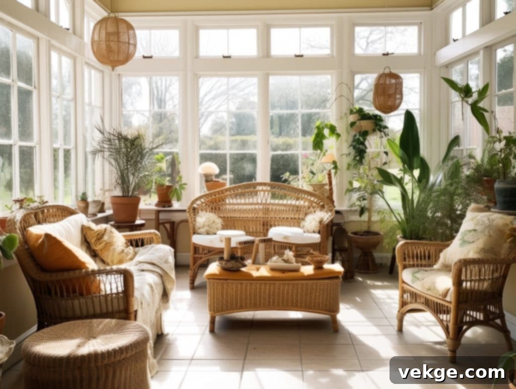 adorable black and white dog relaxes on a chair in a bright sunroom with plant table Generative AI