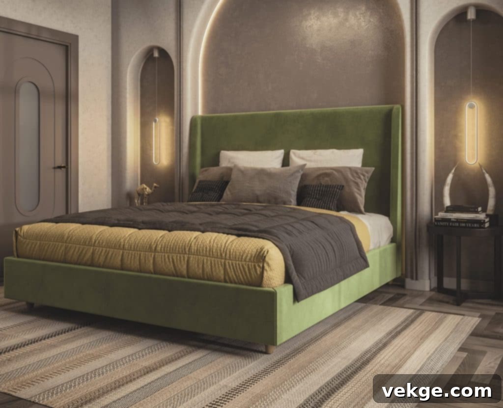 A beautifully made California King bed in a spacious bedroom, highlighting its unique dimensions and suitability for comfort.