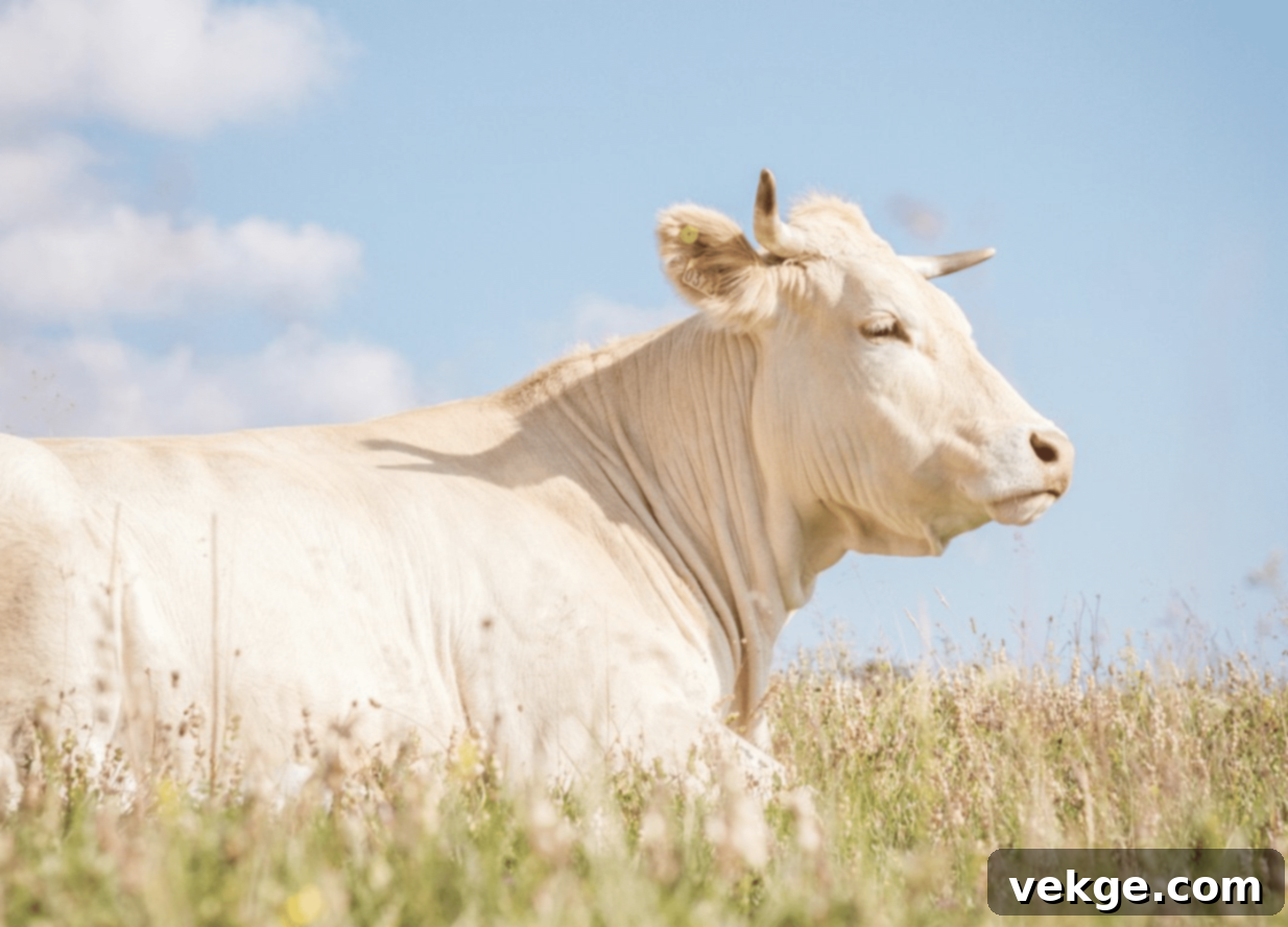 Cattle eating hay from a portable hay feeder in a green field, illustrating efficient large animal feeding.
