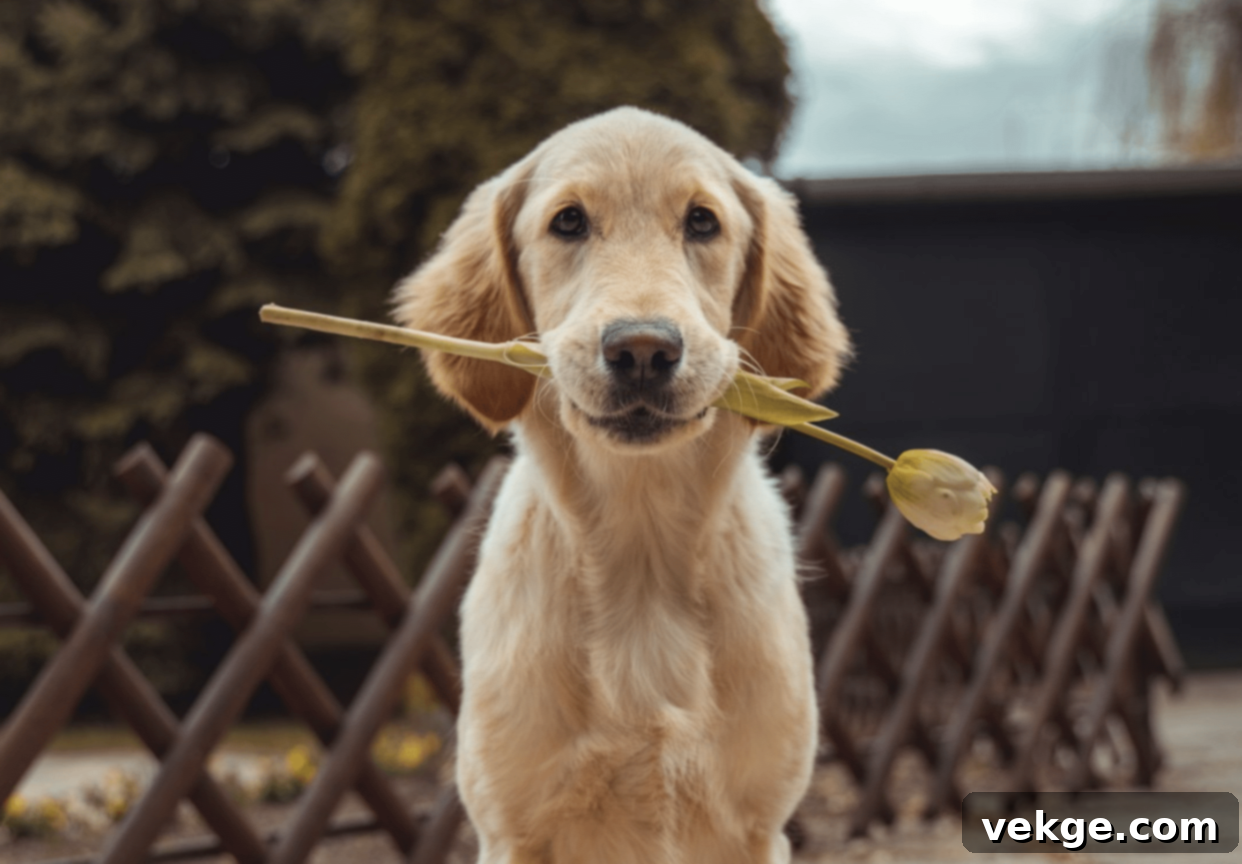 A dog sitting contentedly in a lush green backyard, illustrating a safe and pet-friendly outdoor space.