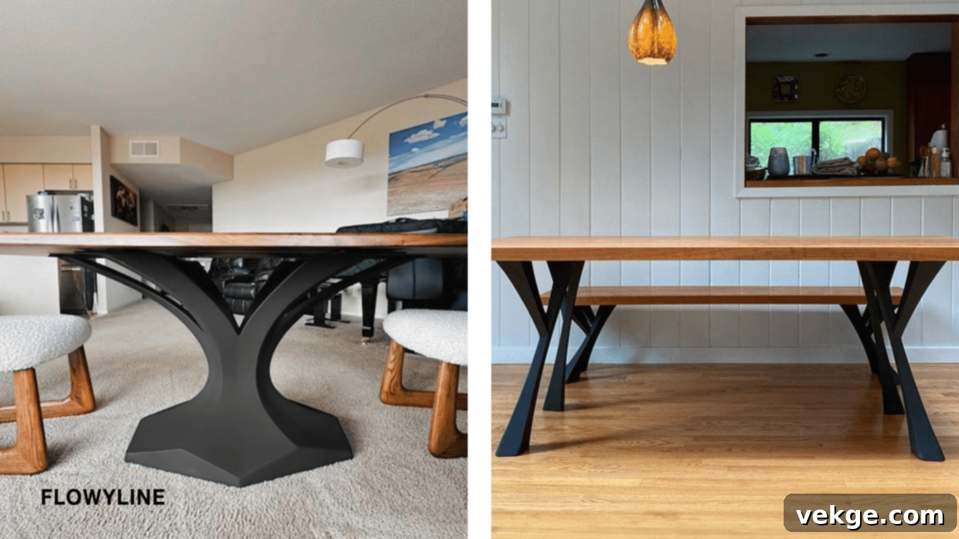 Difference between metal table base and metal table legs