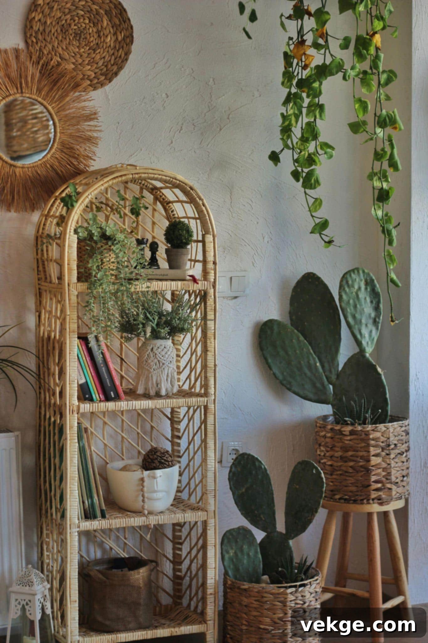Practical Rattan Storage Baskets and Cabinets