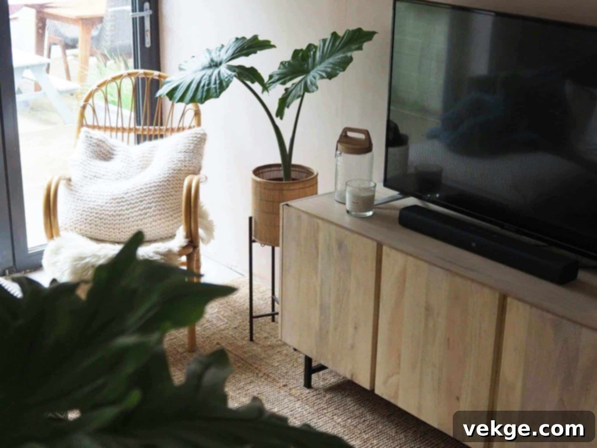 Rattan Furniture in a Modern Living Room