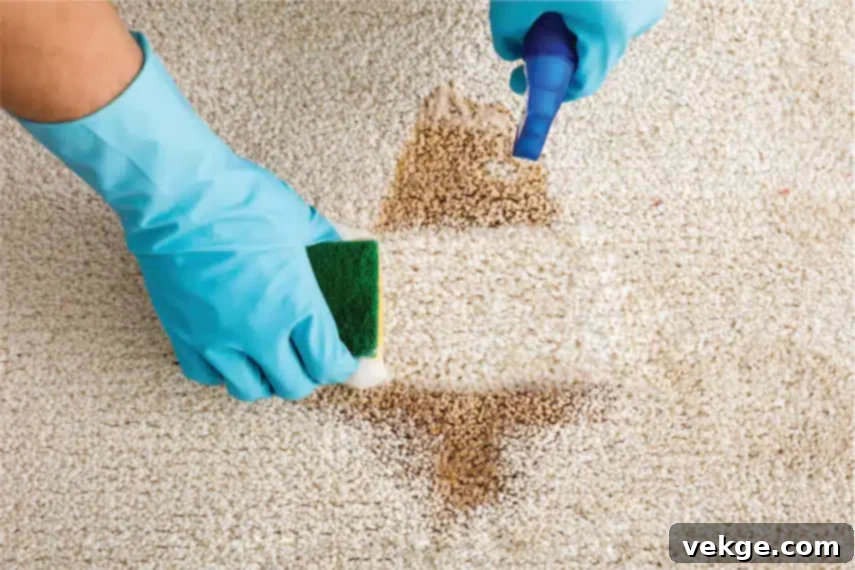 Immediate Action on Spills and Stains