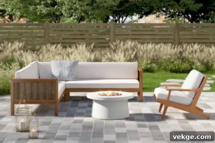 Outdoor Furniture - Comfortable Patio Set, Elegant Outdoor Dining Table, and Relaxing Lounge Chairs