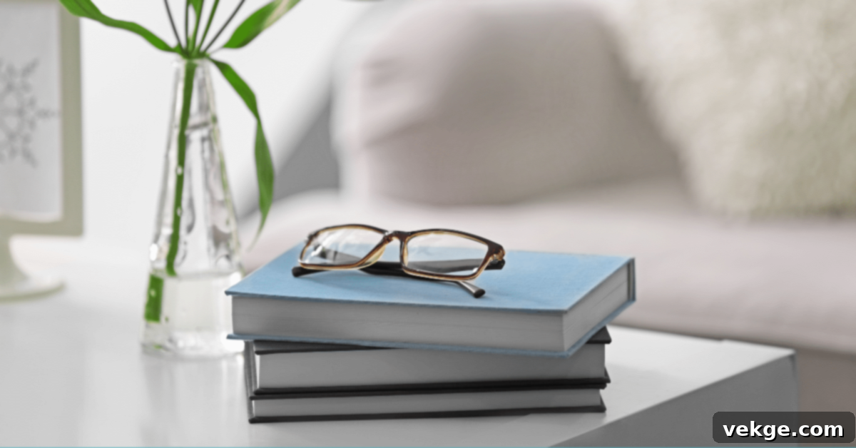 A neatly organized bookshelf with a few plants, highlighting the benefits of minimizing book piles.