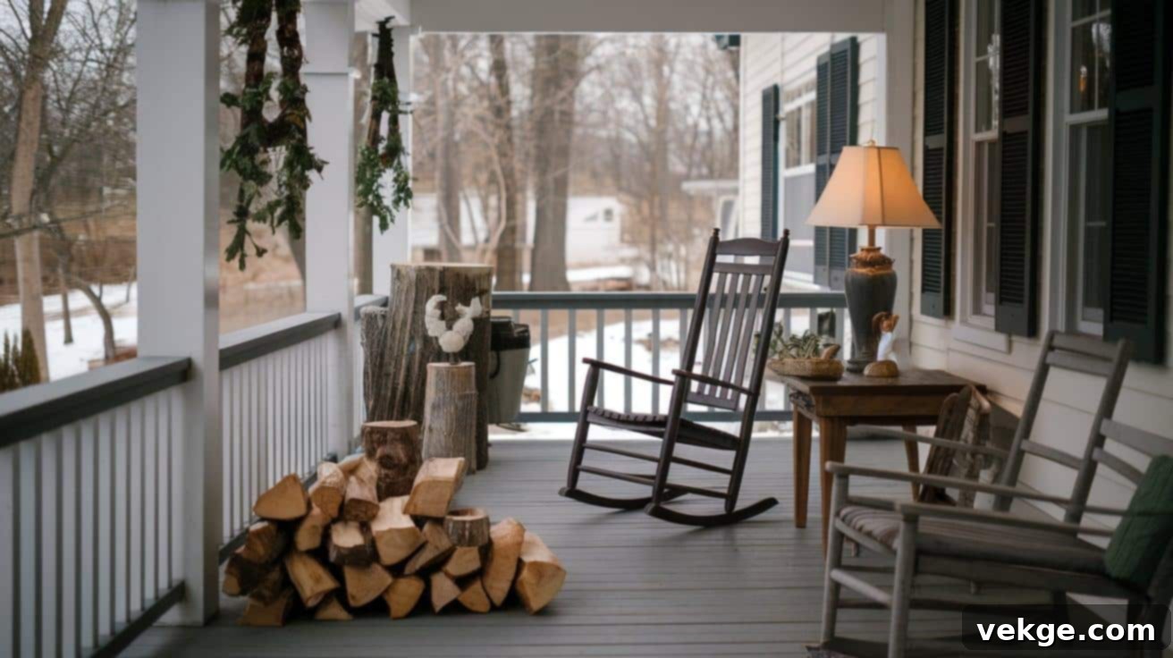 Showcase Rustic Wood Piles for Cozy Winter Decor