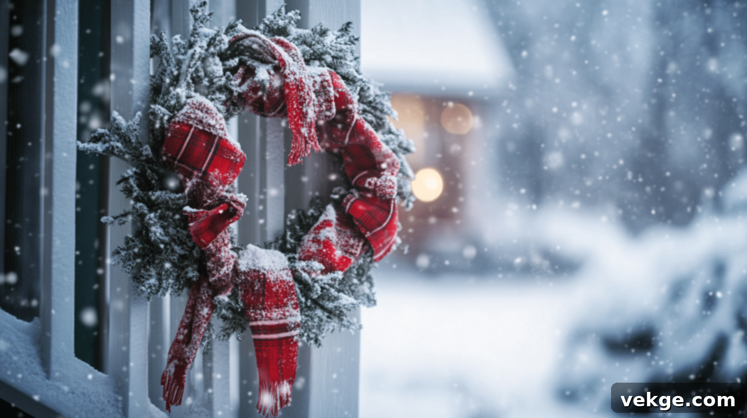 Design a Cozy Scarf Wreath for Your Winter Porch