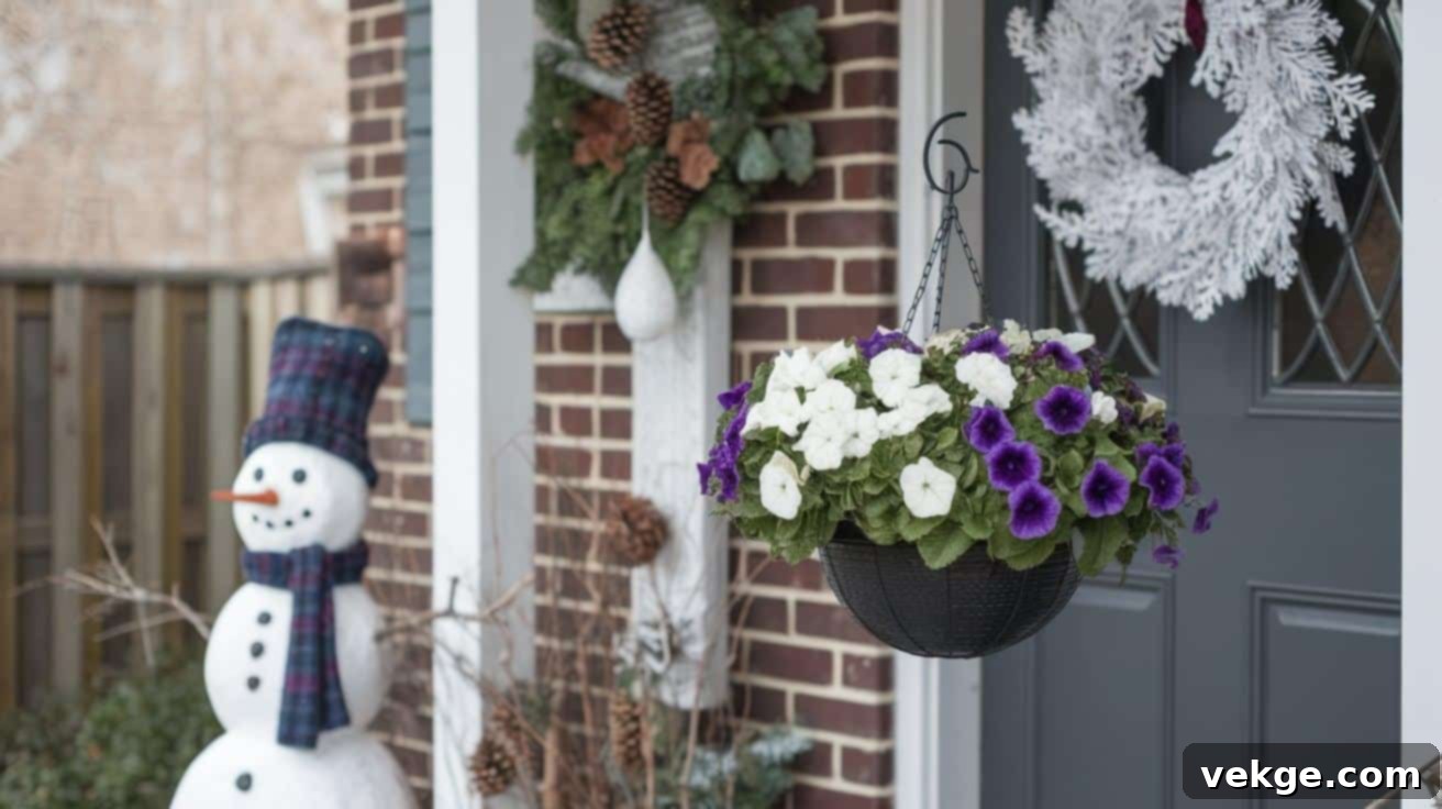 Decorate with a Vibrant Winter Hanging Basket