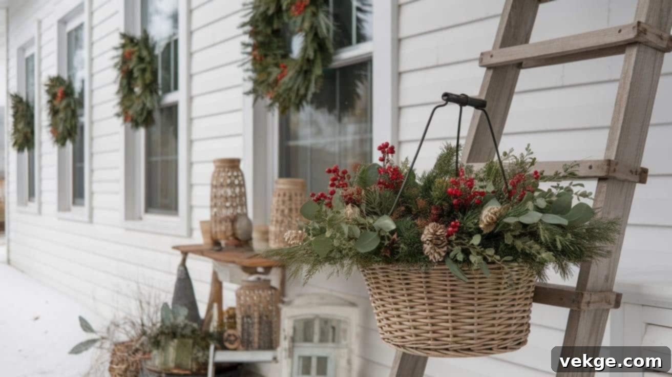 Decorate with Unique Wreath Baskets for Winter