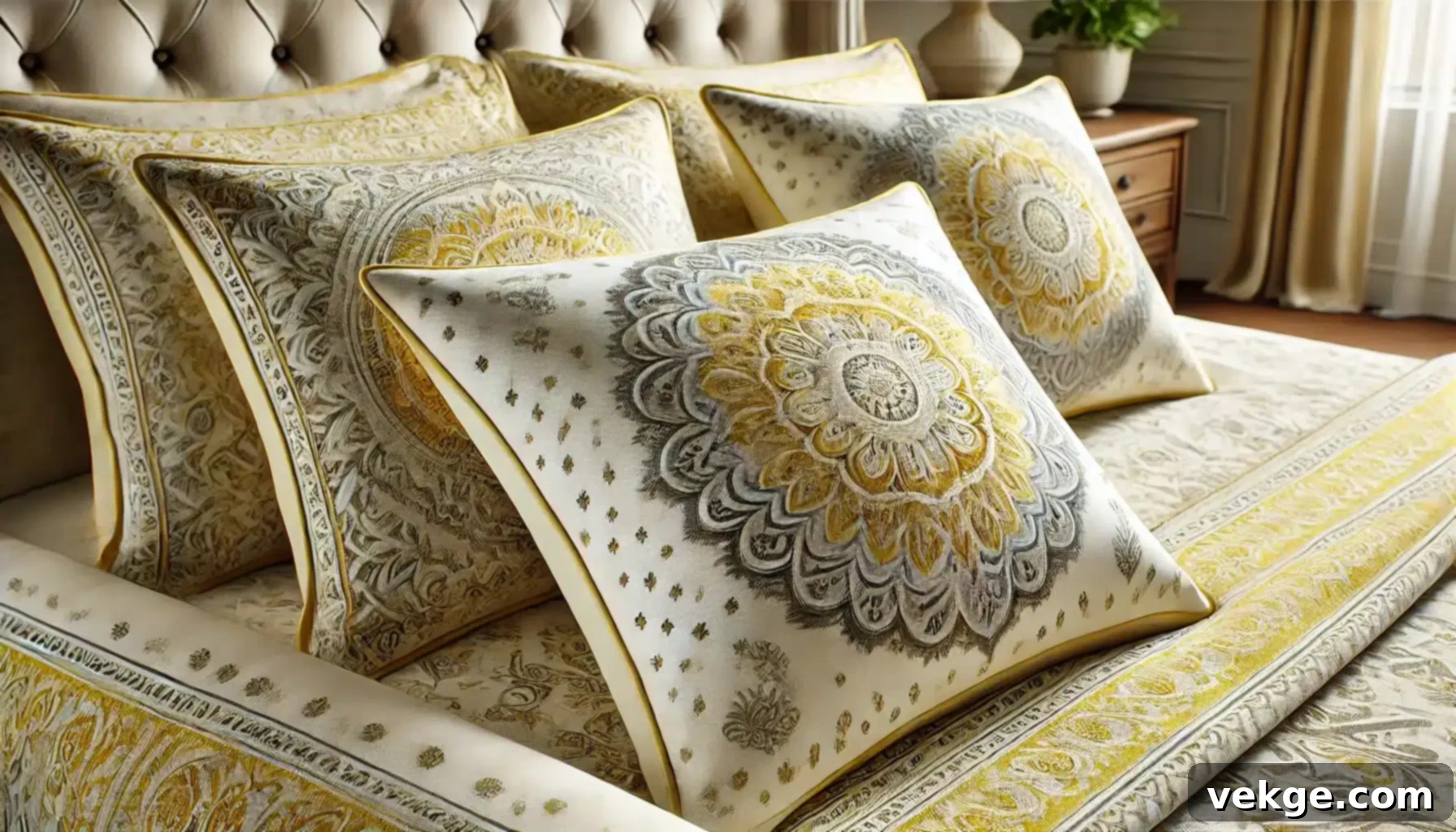 Royal Elegance French Medallion Pillow Cover