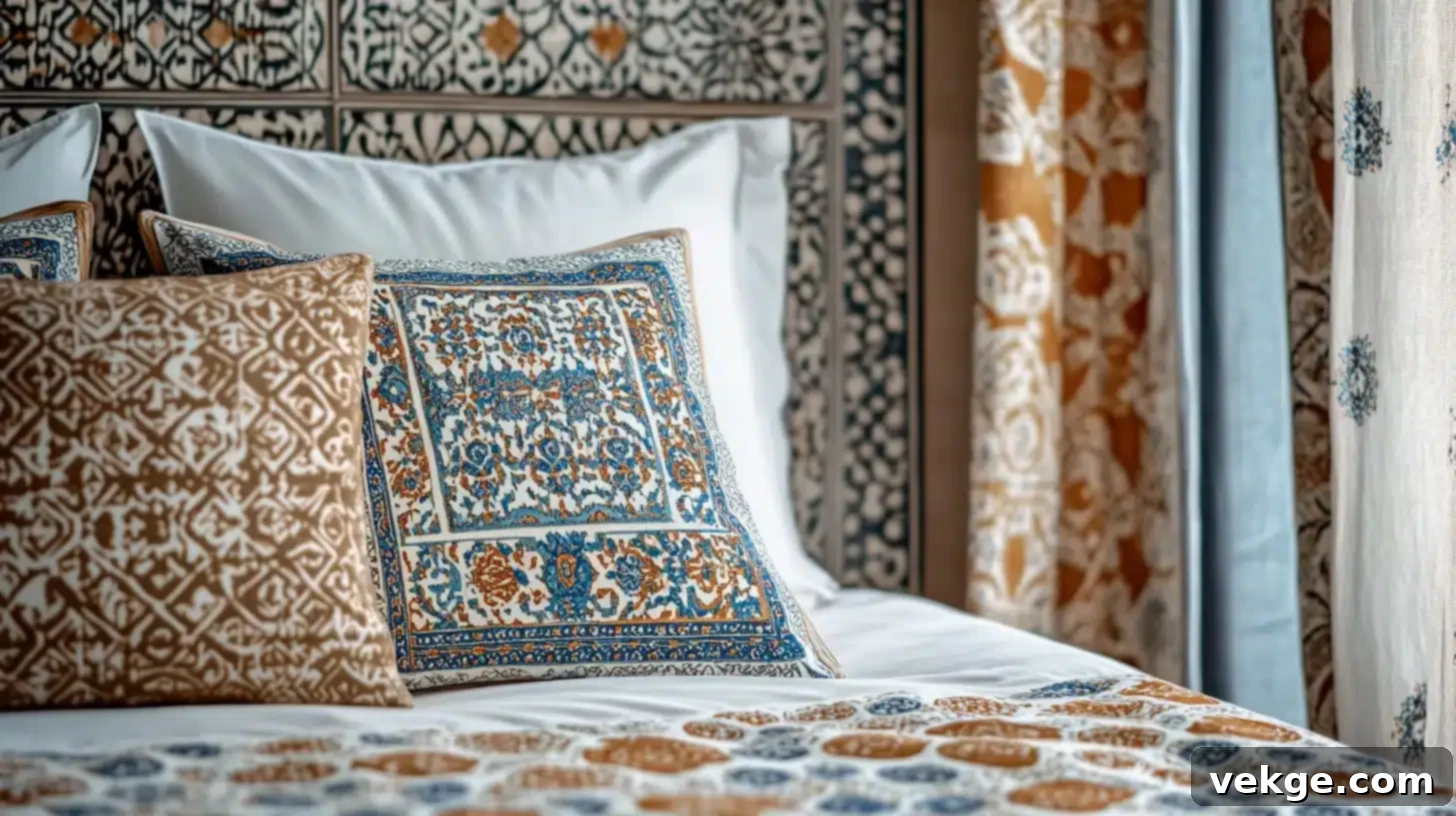 Earth Tiles Moroccan Blue Tile Print Pillow Sham