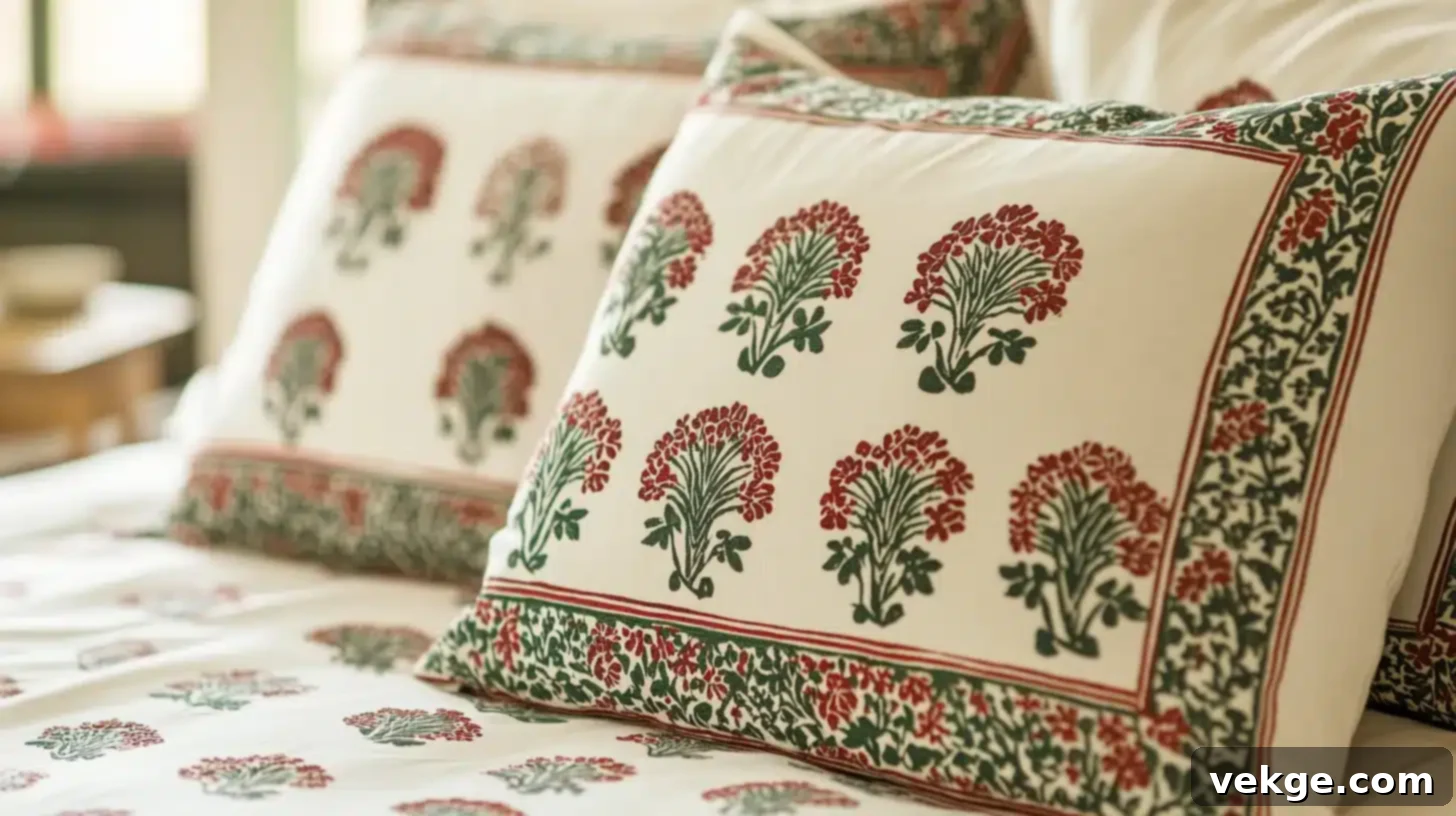 Tropical Haven Colorful Country Pillow Cover with Flange