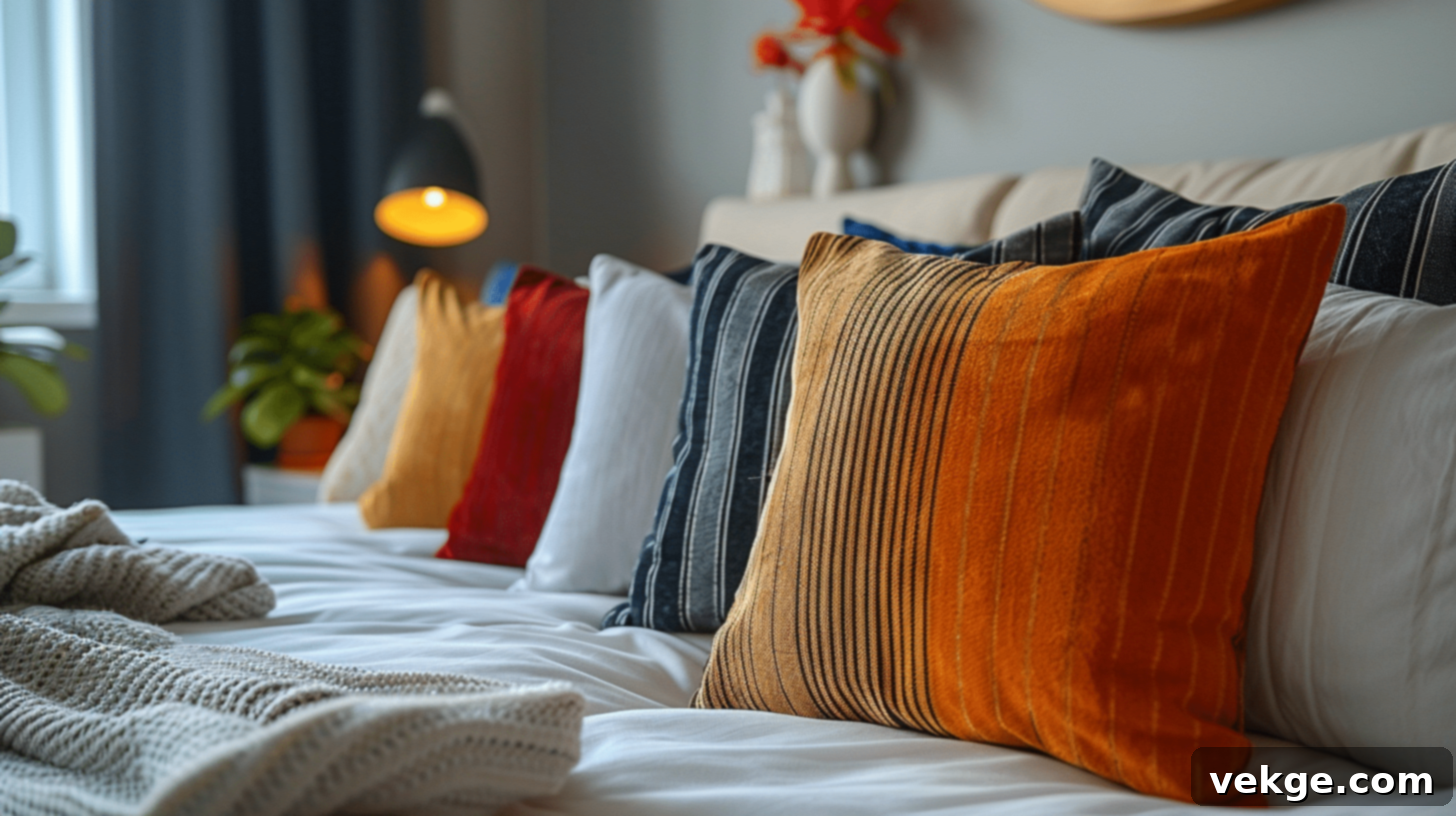 Striped Throw Pillow Cover