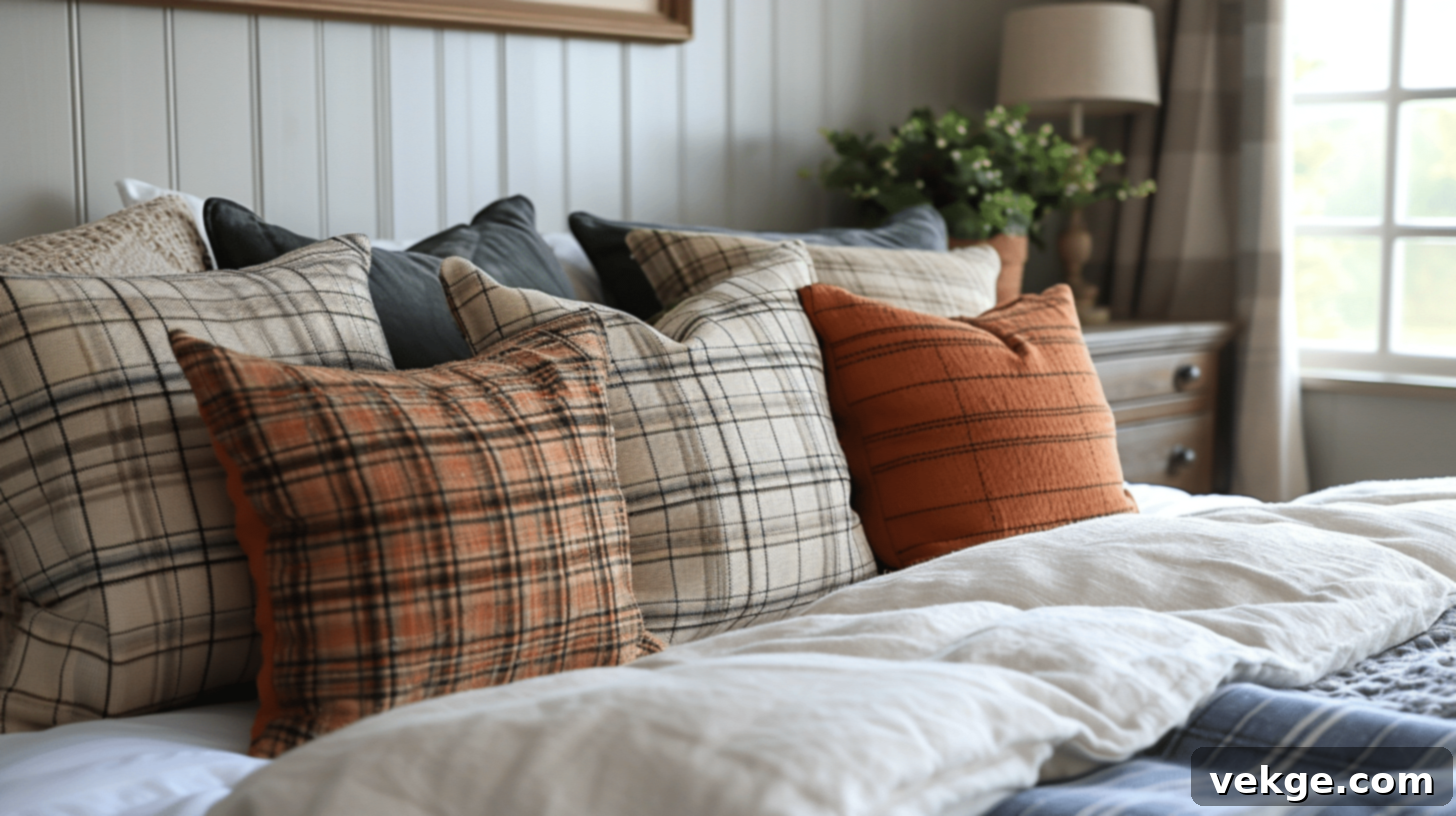 Plaid Throw Pillow Cover