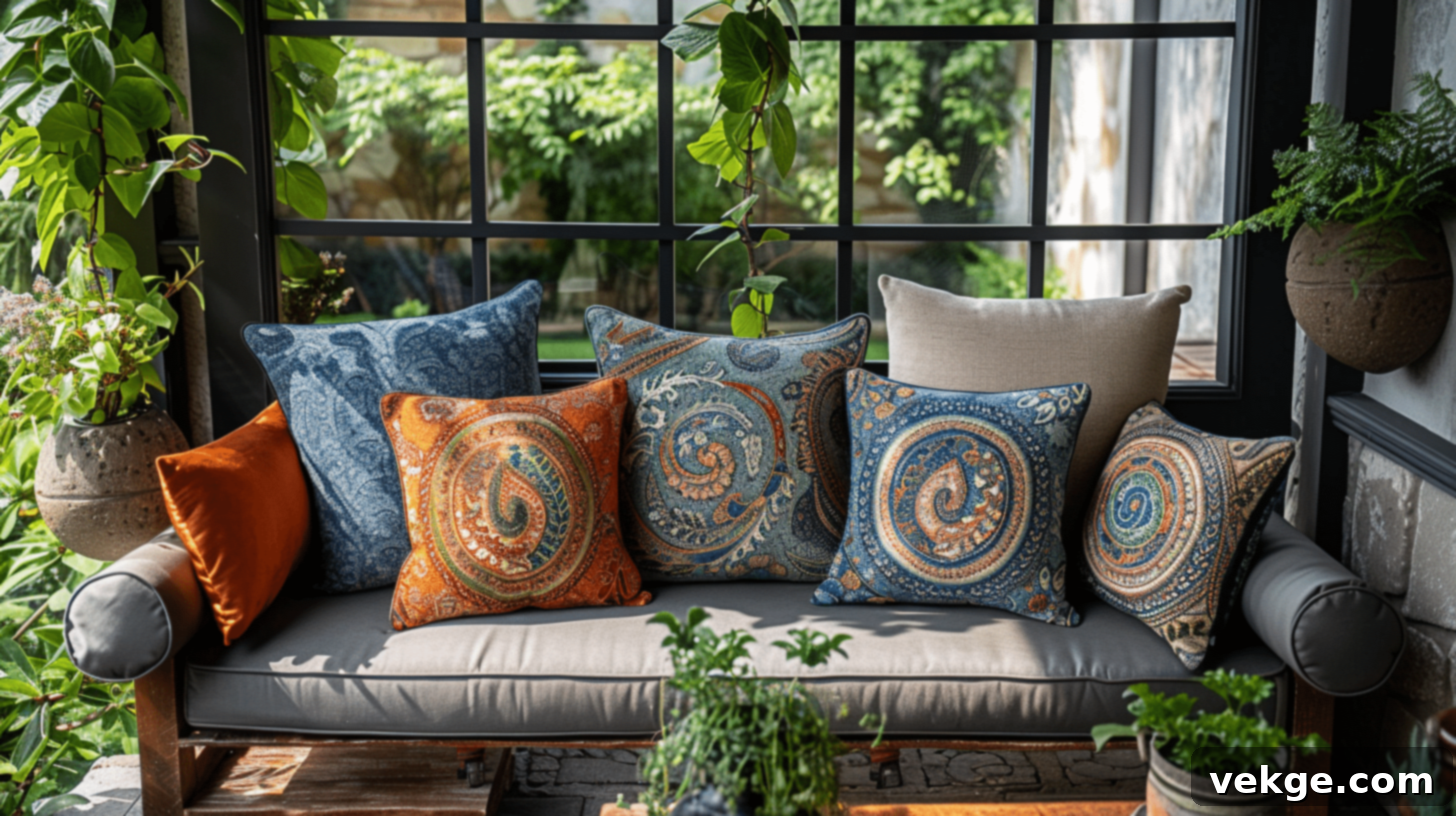 Paisley Throw Pillow Cover