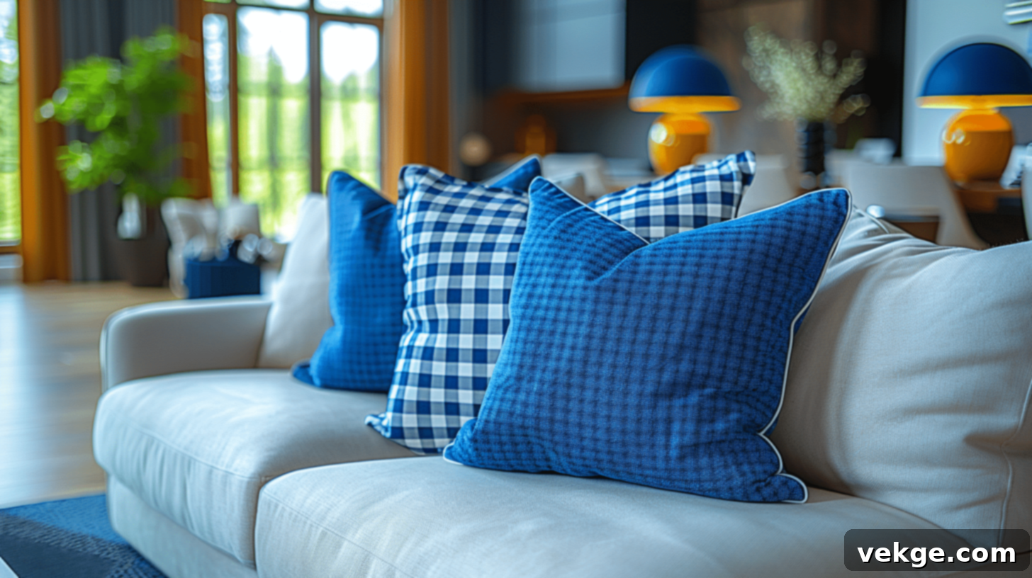 Checkered Throw Pillow Cover