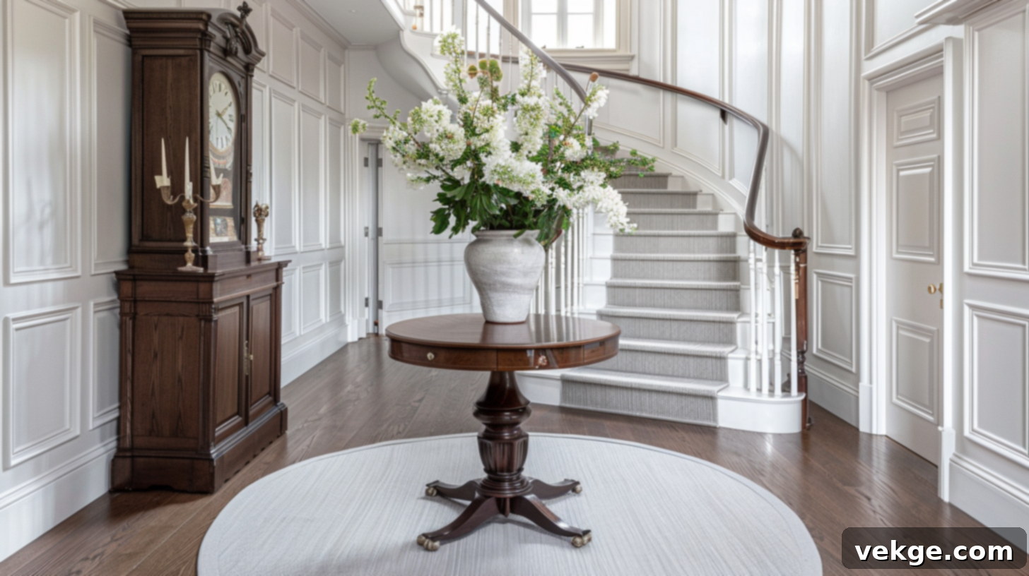 Soft Gray Modern Stair Runner