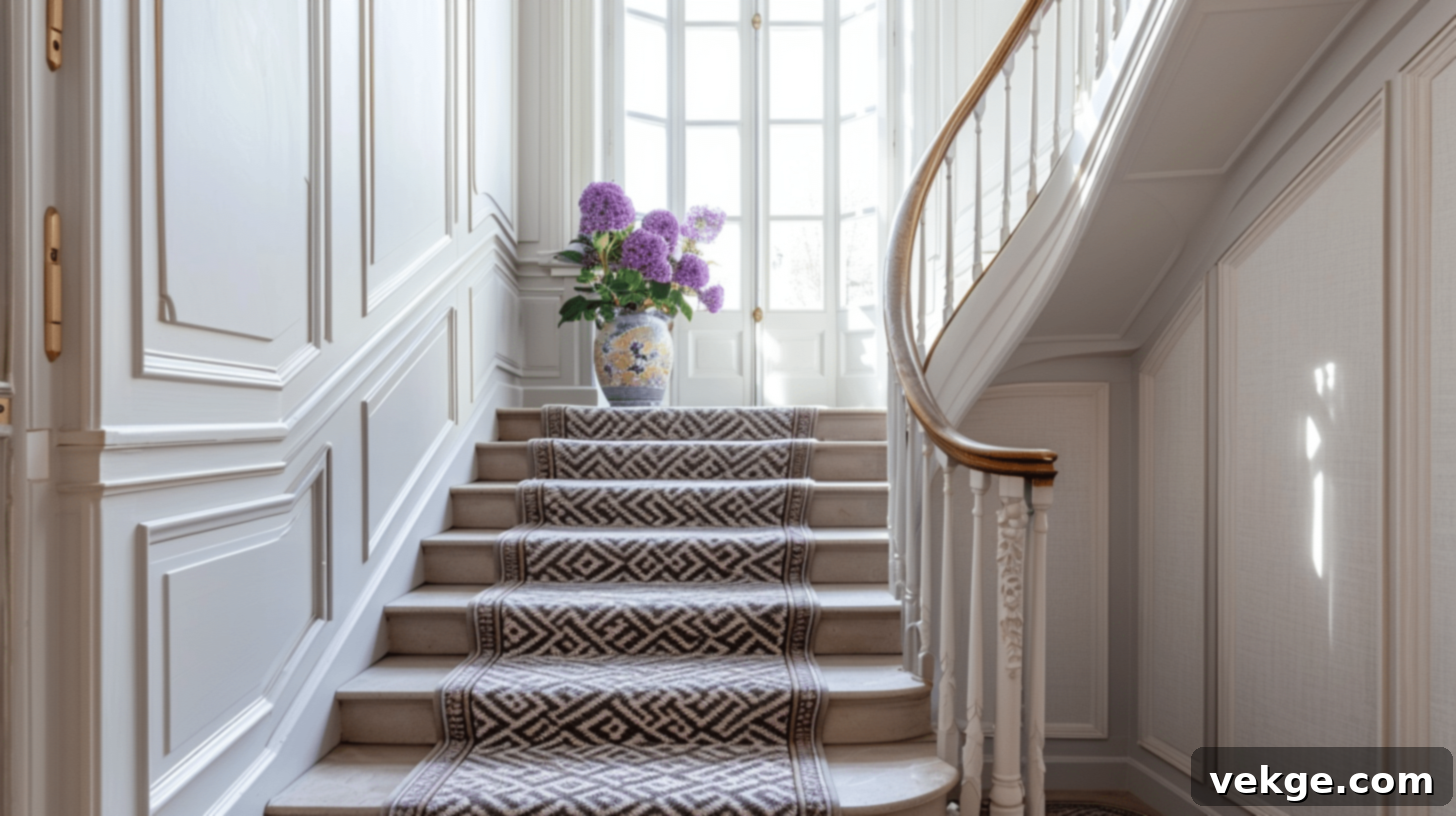 Stair Runner with Bold Borders