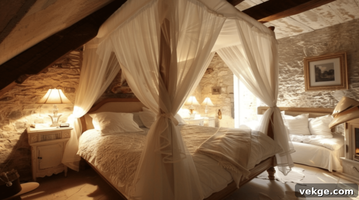 Canopy Bed in a Cottage Bedroom
