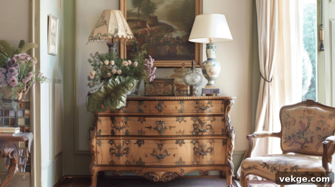 Antique Dressers in a Cottage Bedroom