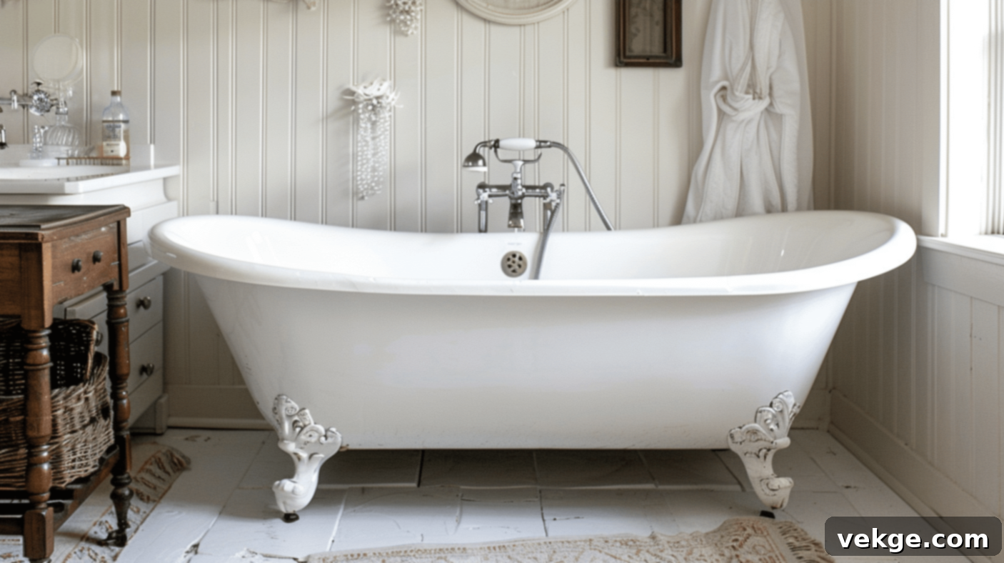 Clawfoot Tub in a Cottage Bathroom