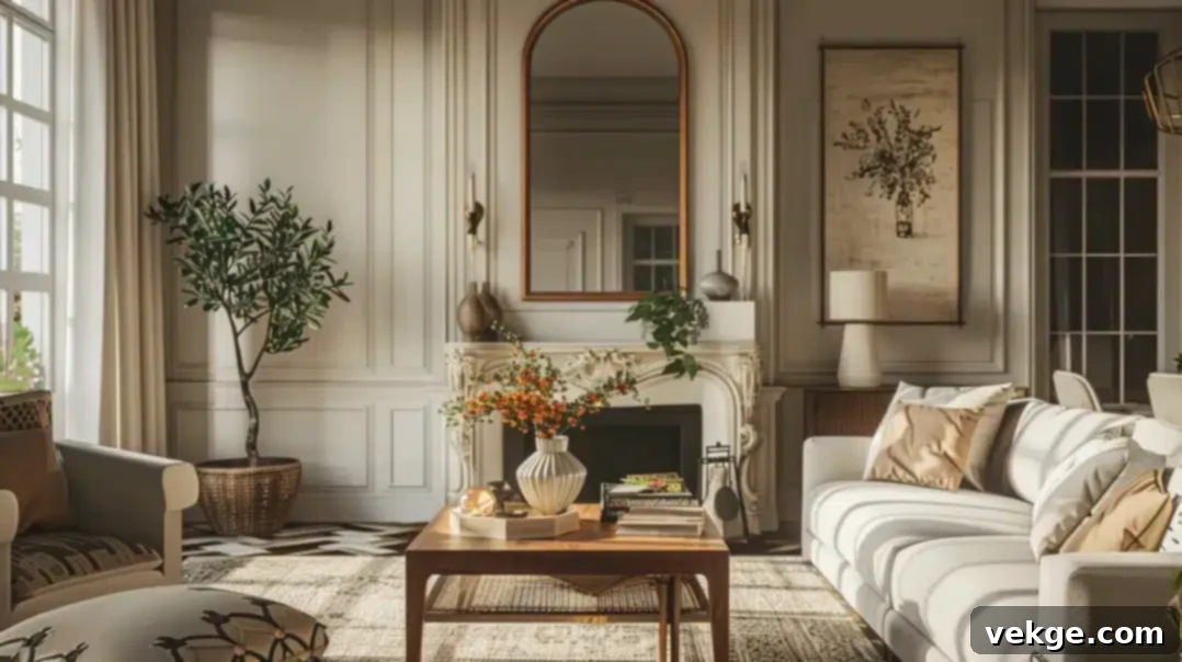 Decorative Mirrors in a Cottage Bathroom