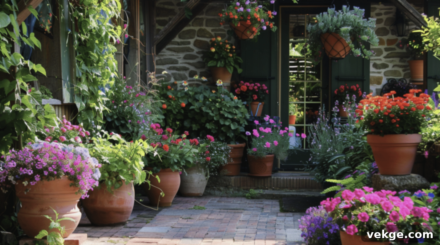 Potted Plants for Cottage Outdoor Decor