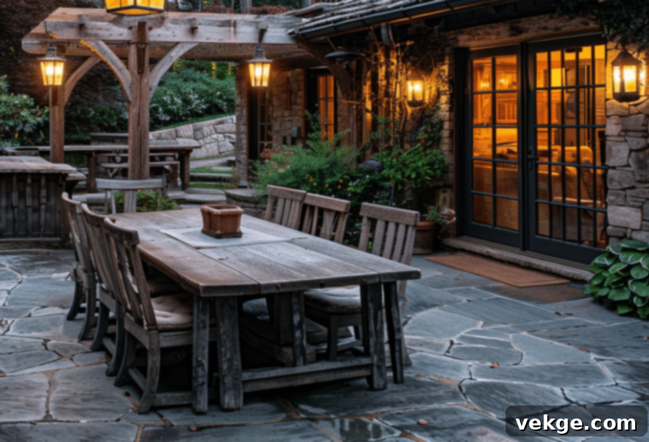 Outdoor Dining Area for Cottage Home