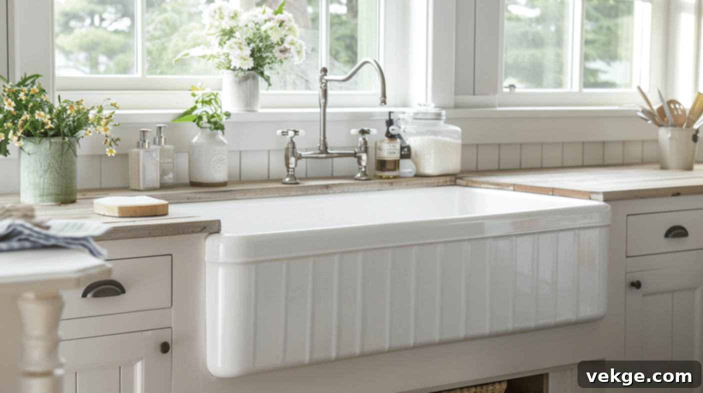 Farmhouse Sink in a Cottage Kitchen