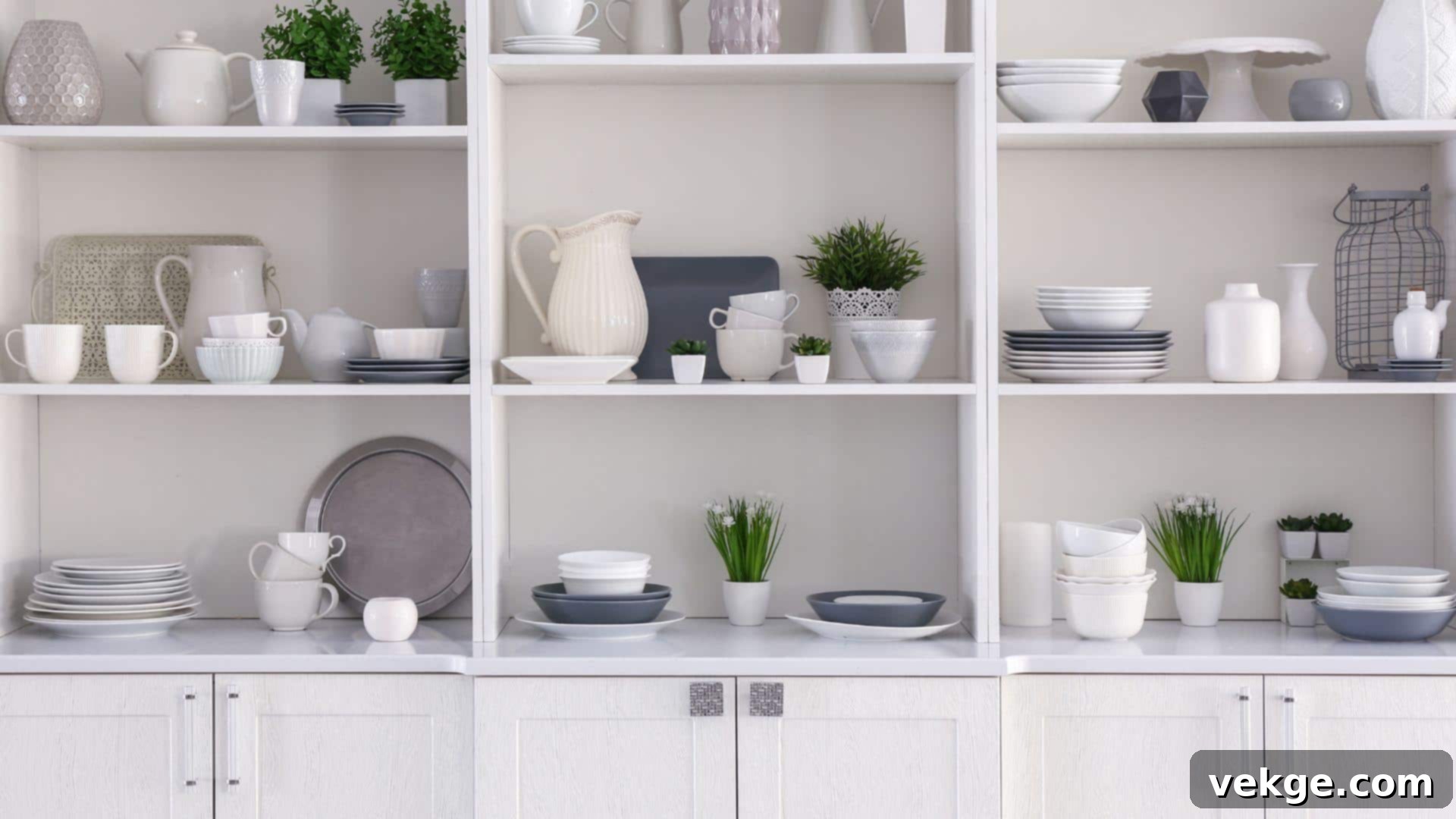 Open Shelving in a Cottage Kitchen