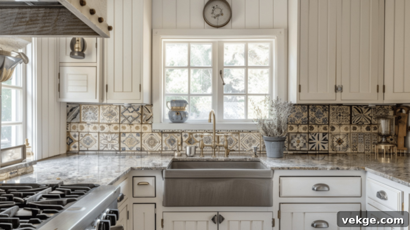 Charming Backsplash for Cottage Kitchen