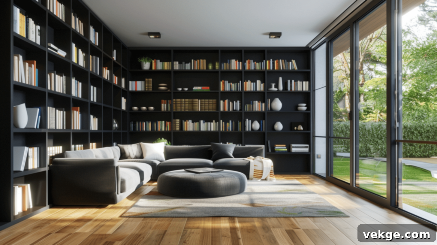 Black_Built-in_Bookshelves