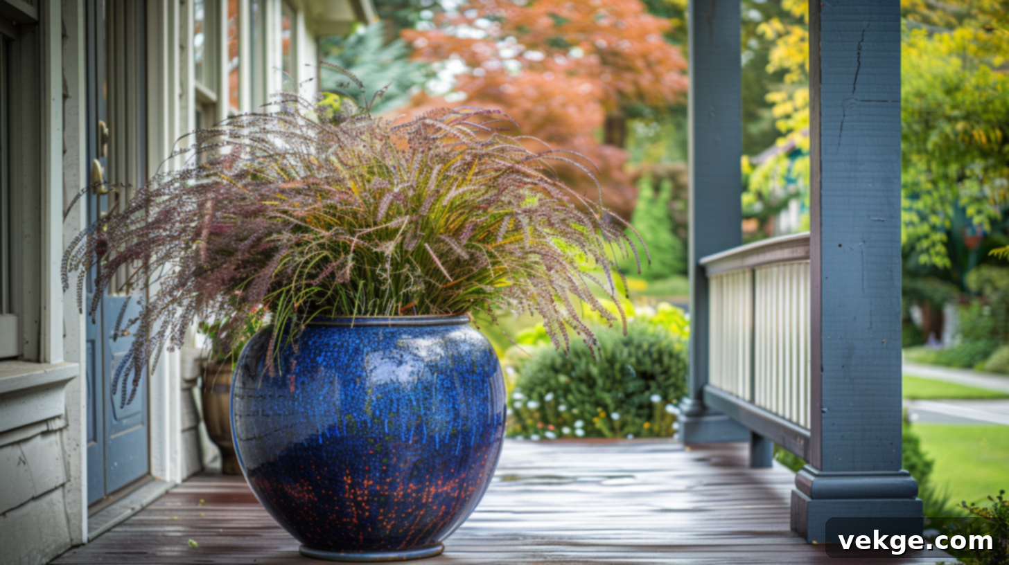 Harvest Season Porch Decor Ideas 16 Elegant Rustic Fall Porch Arrangement with Dried Purple and Brown Florals