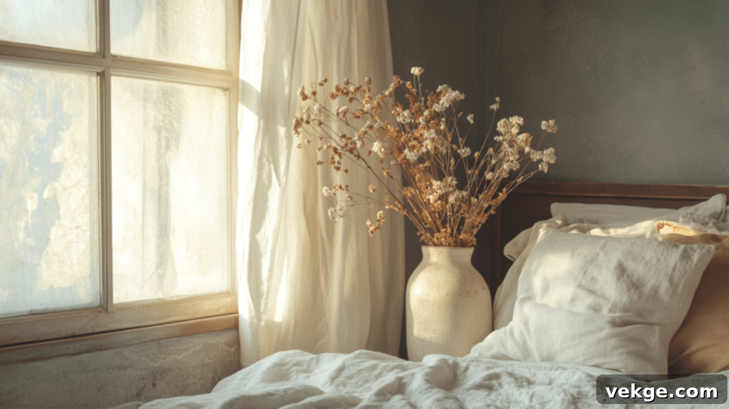 Dried Fall Flowers for Natural Bedroom Decor