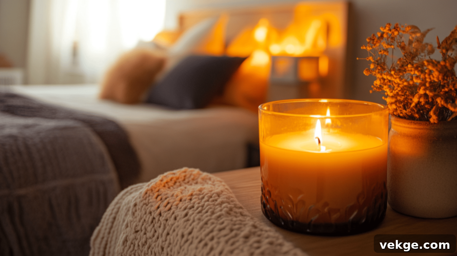 Scented Candles for Fall Bedroom Ambiance