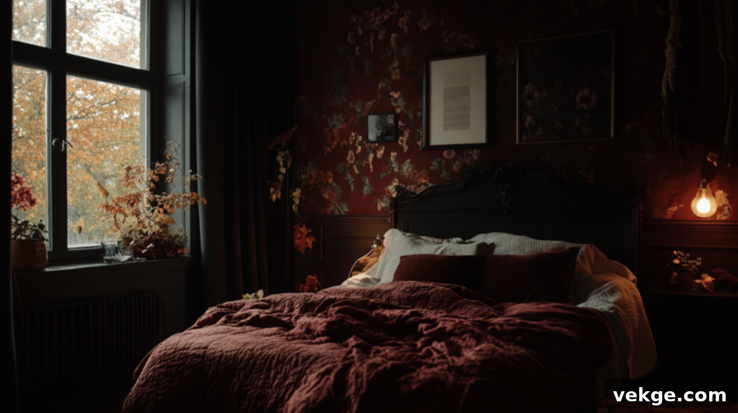 Dark and Moody Shades for a Cozy Fall Bedroom